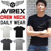 アビレックス/AVIREX リブ素材 クルーネック 半袖Tシャツ 無地 メンズ 丸首 617352 6143502 783-5934006 | REX ONE