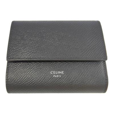 CELINE 二つ折り財布 10C873CUX.38SI クロコダイル型押し