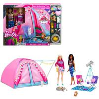 バービー(Barbie) かわいいピンクのテントとキャンプセット【着せ替え人形】【ドール2体、アクセサリープレイセット】 【3才~】 HGC18 | リフテン.com