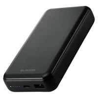 エレコム モバイルバッテリー 20000mAh 大容量 20W Type-C×1 / USB-A×1 ブラック DE-C34-20000BK | リフテン.com