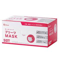 風邪予防 アイリスオーヤマ マスク 不織布 プリーツマスク 50枚入 小さめ 耳が痛くならない PN-NV50S ホワイト 白 | リークー