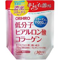 《セット販売》　オリヒロ 低分子ヒアルロン酸コラーゲン 袋タイプ (180g)×3個セット 無香料 顆粒タイプ | リークー