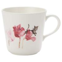 NARUMI(ナルミ) マグカップ シクラメンと猫 いわさきちひろ 340cc 花柄 おしゃれ かわいい 大きめ プレゼント 電子レンジ温め 食 | リークー