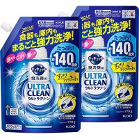 まとめ買いキュキュット ウルトラクリーン 食器用洗剤 食洗機用 食器も庫内もまるごと強力洗浄 すっきりシトラスの香り 詰め替え 770g × 2 | リークー