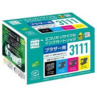 エコリカ ブラザー LC3111-4PK対応リサイクルインク 4色パック ECI-BR3111-4P 残量表示対応 | リークー