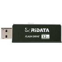 スライド式 USB 2.0 32GB アルミボディ ブラック USBメモリー インデックスシール付 片手で簡単スライド式 RI-OD17U032 BK usb RiDATA メール便OK ポスト投函 | アールアイジャパンダイレクト