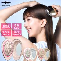 WAVEWAVE EMS Brush Air mini ems ブラシ ヘアブラシ ミニ サイズ マイクロカレント 赤色LED バイブレーション  マイナスイオン ヘアケア RSL発送 rlt bnm | りかの良品 Yahoo!店