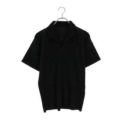 プリーツポロシャツ　オムプリッセイッセイミヤケ　サイズ2 黒 HOMME PLISSE ISSEY MIYAKE オムプリッセイッセイミヤケ サイズ:2 25SS