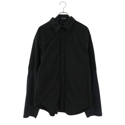 バレンシアガ 【国内正規】518020 チェック Tシャツドッキング 長袖シャツ/ 34 BALENCIAGA / バレンシアガ】変形ドッキングチェックシャツを入荷致し