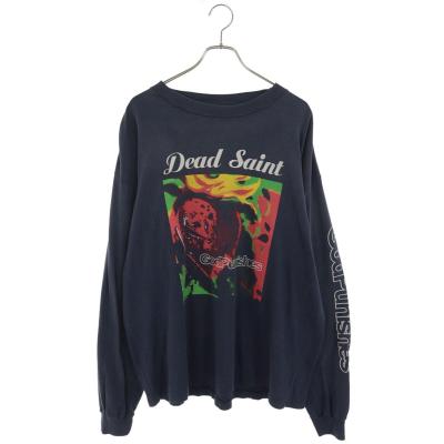 SAINT MICHAEL/CREATION ヴィンテージ加工ロンT /M SAINT Mxxxxxx（セントマイケル） サイズ:XL SM-YS1-0000-018 デッド