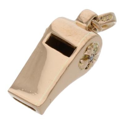 クロムハーツ  22K WHISTLE TNY PLS DIA/タイニーホイッスルチャーム ダイヤ/ゴールドネックレストップ メンズ CHROME HEARTS（クロムハーツ） 22K WHISTLE TNY PLS DIA タイニー