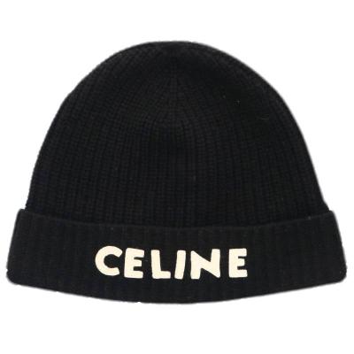 セリーヌ  2AE2I423P ロゴ刺繍ニット帽 メンズ TU CELINE（セリーヌ） サイズ:TU 2AE2I423P ロゴ刺繍ニット帽 中古 SS13