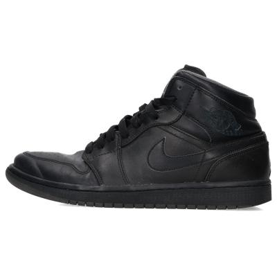 NIKE◇AIR JORDAN 1 MID_エア ジョーダン 1 ミッド/27.5cm/BLK AIR JORDAN