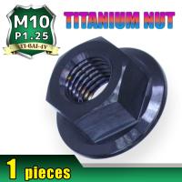 M10 P1.25 チタンナット フランジナット 1個 六角ナット ブラック 10mm ピッチ1.25 スプロケットナット ハブナット 車 自転車 カスタム レストア | バイクパーツ通販ショップ ライズ