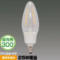 アイリスオーヤマ LDC2L-G-E12-FC LED電球 フィラメント球 シャンデリア球形 25W相当 電球色 全方向 LDC2LGE12FC | ライズラン