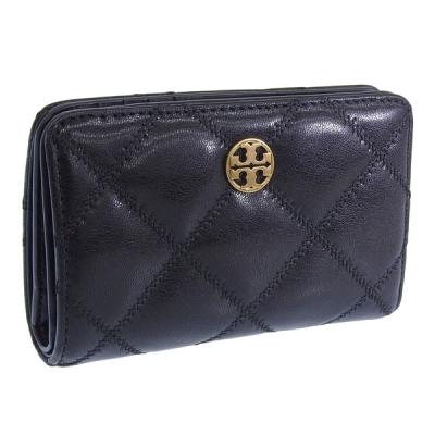 TORY BURCH レディース二つ折り財布（色：ブラック系）｜財布