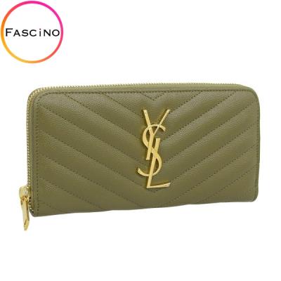 SAINT LAURENT 二つ折り財布（オリーブ、カーキ）