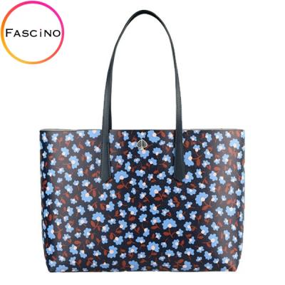 【極美品】kate spade　レザートートバッグ　ネイビー　A4 ポーチ付き VitaFelice ナイロンバッグ レディース 大容量 ポーチ付き