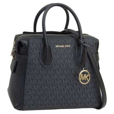 未使用級　MICHAEL KORS ブラックレザーミニショルダーバッグ　2way 美品 MICHAEL KORS 2WAY ハンドバッグ ショルダーバッグ 斜め掛け