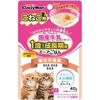 【ドギーマンハヤシ】猫ちゃんの国産牛乳を使ったスープごはん　ささみ＆サーモン　こねこ用　４０ｇｘ６０個（ケース販売） | リバーサイド