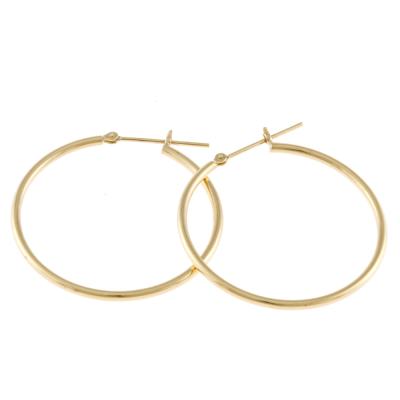 K18 ピアス フープ パイプ 1.5×30 18金 K18ゴールド ゴールド 新品