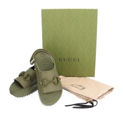 GUCCI 659229 シェプロン GGマーモット ラバーサンダル9