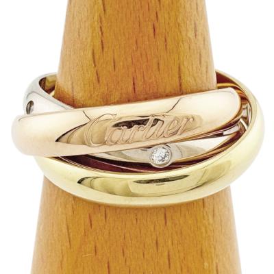 Cartier　ゴールド　 3連リング Cartier 3連リング ゴールド 750 アンティーク7号