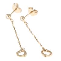 TIFFANY&Co. ティファニー パール バイザヤード チェーン ピアス K18YG ...