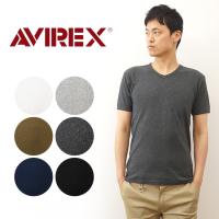 AVIREX アヴィレックス Tシャツ Vネック アビレックス 半袖 デイリーウェアメンズ DAILY V-NECK T-SHIRT ティーシャツ 無地 シンプル インナー 6143501 | JEANS BUG(ジーンズバグ)