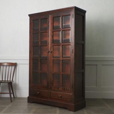 北海道民芸家具 キャビネット 本棚 書棚 飾り棚 インテリア アンティーク IZ91323N☆定価43万 北海道民芸家具 本棚 HM115K ブックケース 書棚