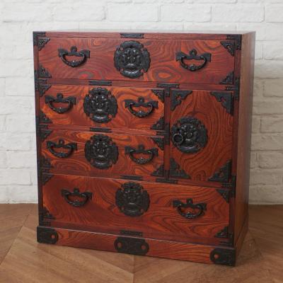 ≪ZJ1440ジ≫箪笥 5段 小物入れ 小箪笥 収納家具/収納道具 幅30cm/奥行28cm/高さ44.5cm 木製 レトロ 伝統家具/伝統工芸 当時物/現状品 チェスト 4段 北欧 木製 おしゃれ 収納ケース スリム コンパクト 幅40