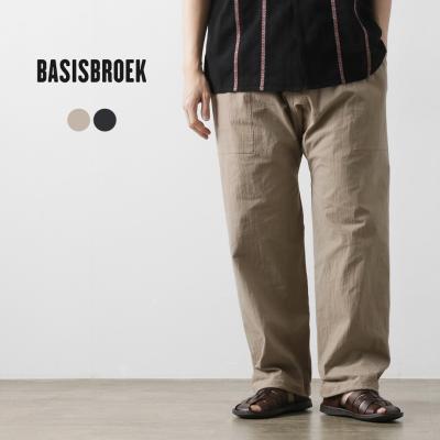 BASISBROEK ウエストコードワイドパンツ コートサイド ドローストリング ワイド パンツ SMP23105
