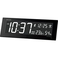 リズム(RHYTHM) 大型 掛け時計 電波時計 デジタル カラー グラデーション LED 365色 表示 黒 Iroria G 8RZ184SR02 | ROK Yahoo!店