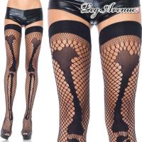 Leg Avenue(レッグアベニュー)ボーンサイハイ網タイツ/ストッキング 9944 骨 スカル ガイコツ パンク ロック コスプレ レディース オーバーニーソックス | ローリンキャンディー