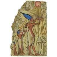 ファラオ アメンホテプ4世と王妃 ネフェルティティとその娘 古代エジプト文明 壁画レプリカ 彫像 Akhenaton Nefertiti 輸入品 O9n034 浪漫堂ショップ 通販 Yahoo ショッピング