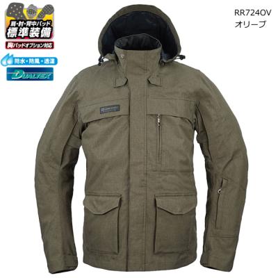 ラフ＆ロード ライディングジャケット L オリーブ プロテクター付 バイクウェア ラフ＆ロード バイク用ジャケット（サイズ（S/M/L）：4L）｜バイク