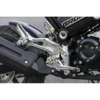 バックステップ オーヴァーレーシング 4POS タンデム付 シルバー GROM 21- | バイク・車パーツ ラバーマーク
