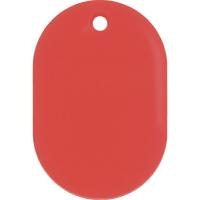 小判札（無地札） 赤 45×30mm スチロール樹脂 小判札45-R 200014　日本緑十字 | 資材・印刷のルネ