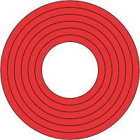 マーキング用ステッカー 赤 内径40-90mmΦ 10枚組 PET 208503　日本緑十字 | 資材・印刷のルネ