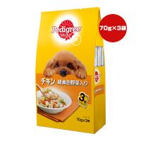 ペディグリー チキン 緑黄色野菜入り 70g×3袋 マース ▼a ペット フード 犬 ドッグ ウェット レトルト パウチ 総合栄養食 Pedigree P116 | RunPet ランペット