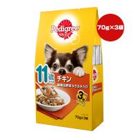 ペディグリー 11歳から用 チキン 緑黄色野菜＆ささみ入り 70g×3袋 マース ▼a ペット フード 犬 ドッグ ウェット レトルト パウチ 総合栄養食 Pedigree P121 | RunPet ランペット