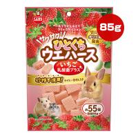 サクサク！ひとくちウエハース いちご 乳酸菌プラス 85g マルカン ▼a ペット フード 小動物 ウサギ ハムスター おやつ 砂糖不使用 オリゴ糖配合 ミニマルランド | RunPet ランペット