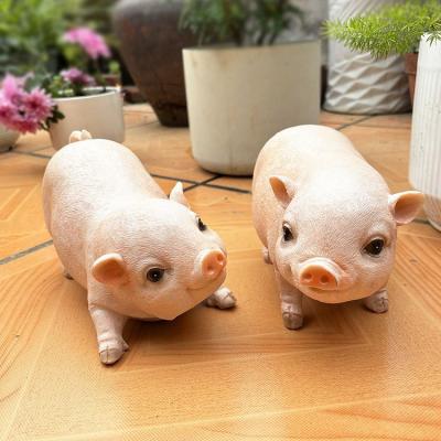 豚の置物（ガーデン用オーナメント、オブジェ）｜庭、ガーデニング