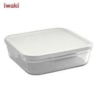 iwaki イワキ パック&amp;レンジ BOX大 (ホワイト) 1300ml N3248-W /耐熱ガラス製 /AGCテクノグラス JAN: 4905284064884 | 良品百科