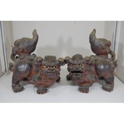 【定価の50%OFF】手捻岩獅子＠大海 陽一 上焼 シーサー 置物 沖縄県産 シーサー