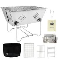 焚き火台 ソロ 焚火台 バーベキューコンロ bbqコンロ コンパクト ア キャンプ 焚火 ファミリー 2-4人用 初心者 ステンレス製 収納袋付き