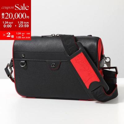 未使用✨ クリスチャンルブタン ショルダーストラップ バッグ用 ビジネス 黒 赤 Christian Louboutin (クリスチャン ルブタン) レザー ラバー切替