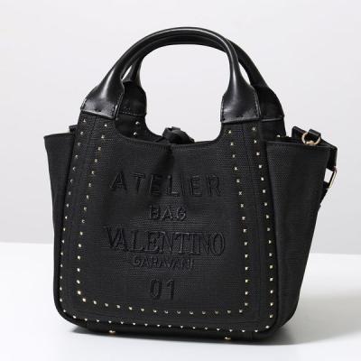 極美品　ヴァレンティノ　Vリング スモール サドル　ショルダーバッグ　レザー　黒 ヴァレンティノ VALENTINO VALENTINO ショルダーバッグ P0Z44VNL