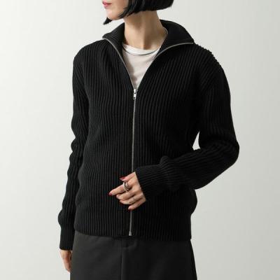 マルジェラ　ドライバーズニット 黒のジッパー付きハイネックセーター 楽天市場】メゾンマルジェラ Maison Margiela ジップアップ