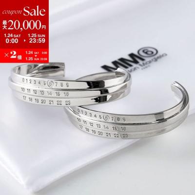 【新品外箱あり】メゾンマルジェラ バングル ブレスレット ミニロゴ 鏡面仕上げ 新品外箱あり】メゾンマルジェラ バングル ブレスレット ミニロゴ 艶